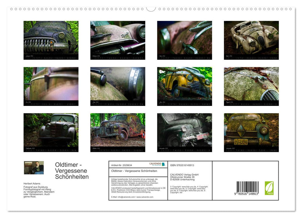Oldtimer - Vergessene Schönheiten (CALVENDO Premium Wandkalender 2026)