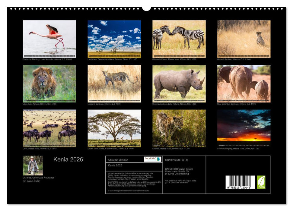 Kenia 2026 (CALVENDO Premium Wandkalender 2026)