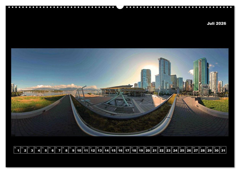 Vancouver / Kanada in faszinierender 360° Panorama-Photographie (CALVENDO Premium Wandkalender 2026)
