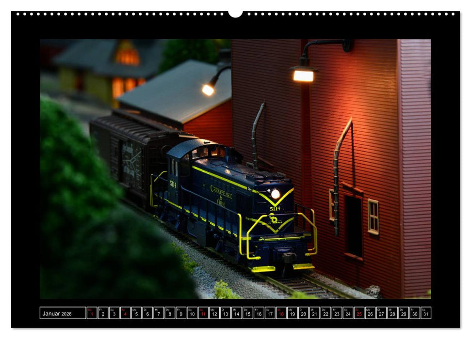 Amerikanische Modelleisenbahnen (CALVENDO Premium Wandkalender 2026)
