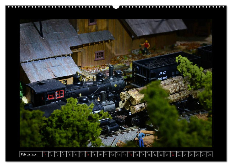 Amerikanische Modelleisenbahnen (CALVENDO Premium Wandkalender 2026)