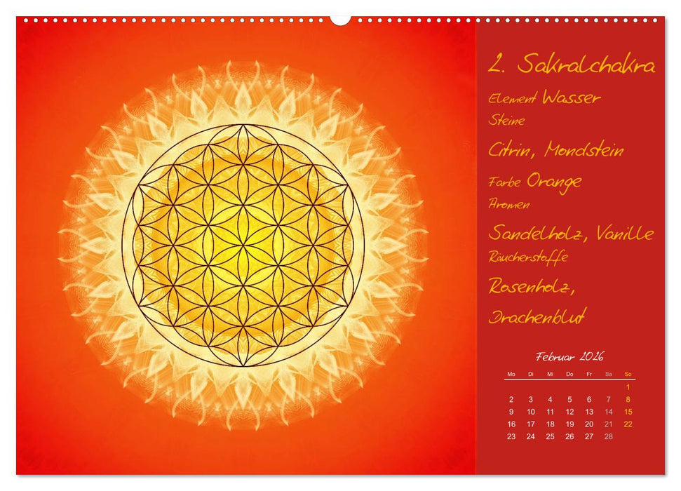 Kleine Chakrenlehre (CALVENDO Premium Wandkalender 2026)