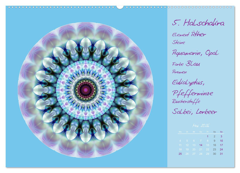 Kleine Chakrenlehre (CALVENDO Premium Wandkalender 2026)