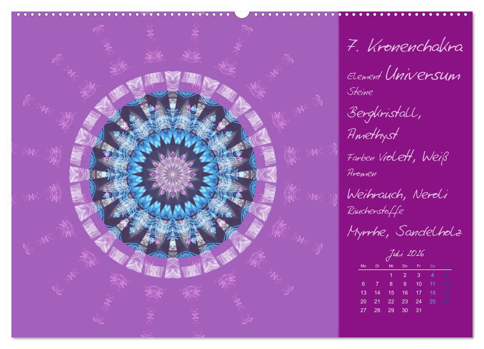 Kleine Chakrenlehre (CALVENDO Premium Wandkalender 2026)