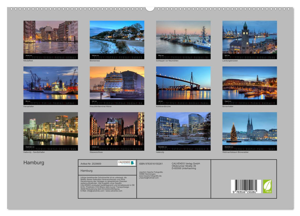 Hamburg (CALVENDO Premium Wandkalender 2026)