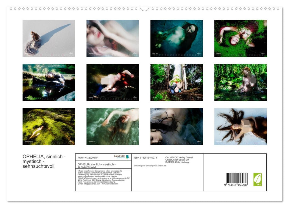 OPHELIA, sinnlich - mystisch - sehnsuchtsvoll (CALVENDO Premium Wandkalender 2026)