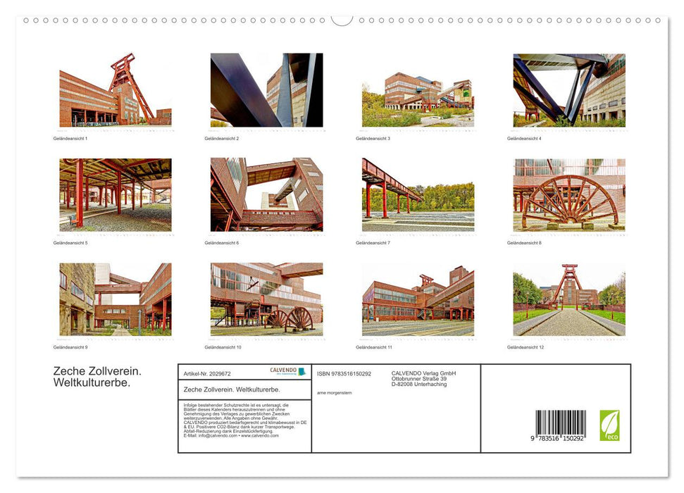 Zeche Zollverein. Weltkulturerbe. (CALVENDO Premium Wandkalender 2026)