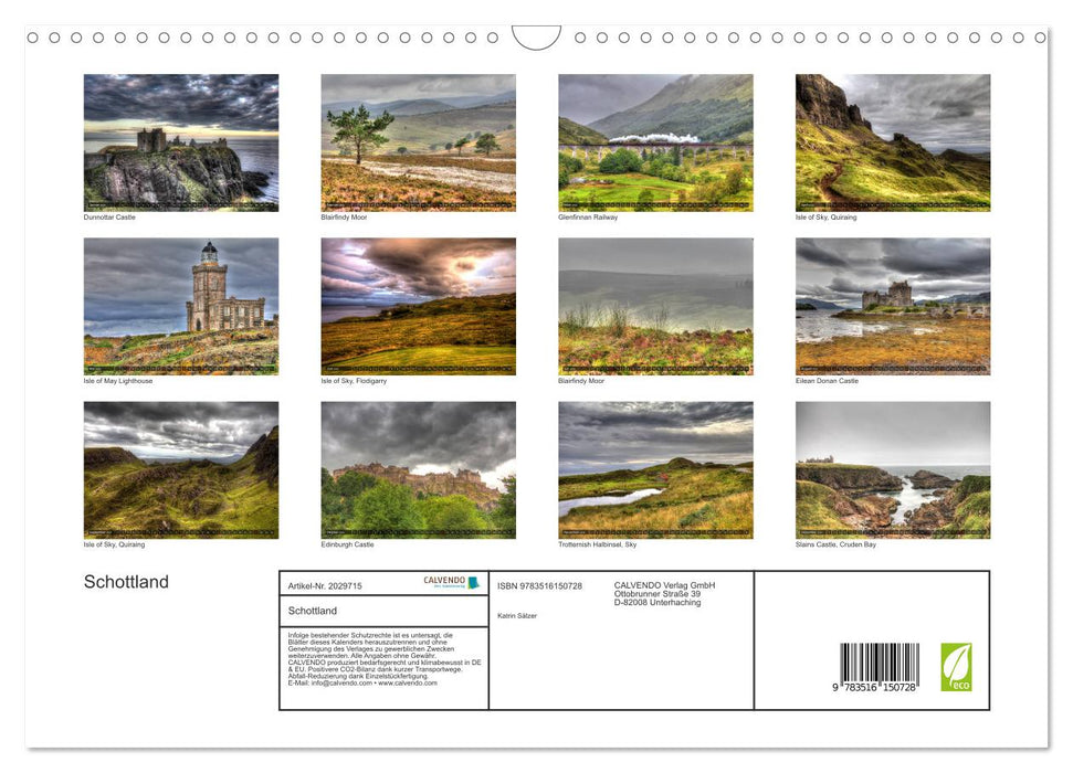 Schottland (CALVENDO Wandkalender 2026)