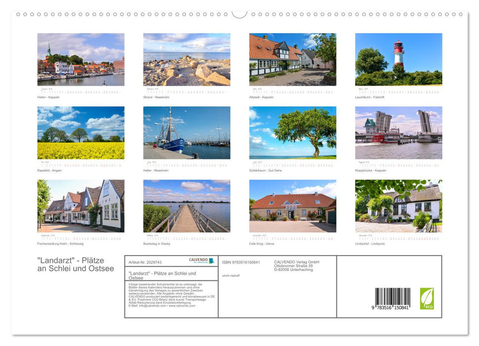 "Landarzt" - Plätze an Schlei und Ostsee (CALVENDO Premium Wandkalender 2026)