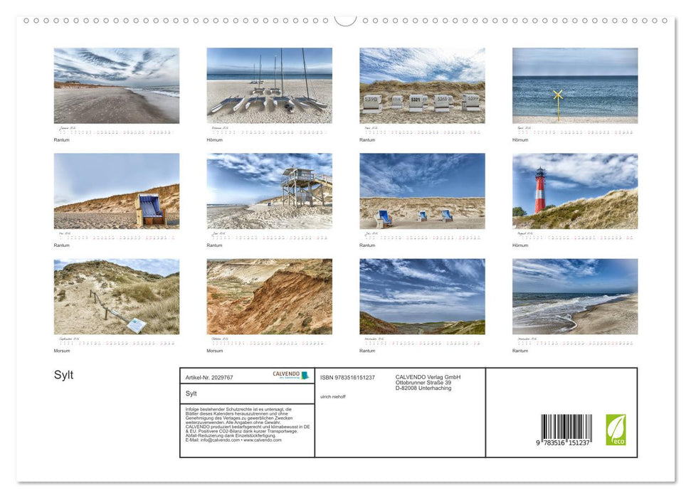 Sylt (CALVENDO Premium Wandkalender 2026)