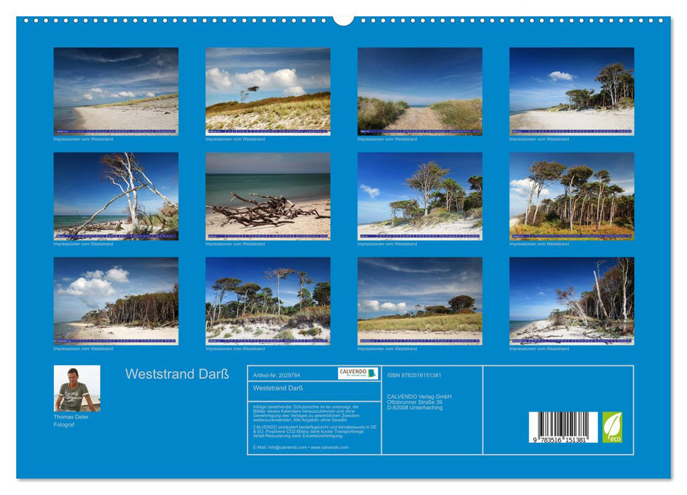 Weststrand Darß (CALVENDO Premium Wandkalender 2026)