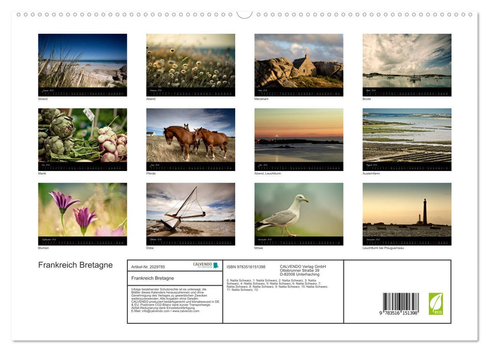 Frankreich Bretagne (CALVENDO Premium Wandkalender 2026)
