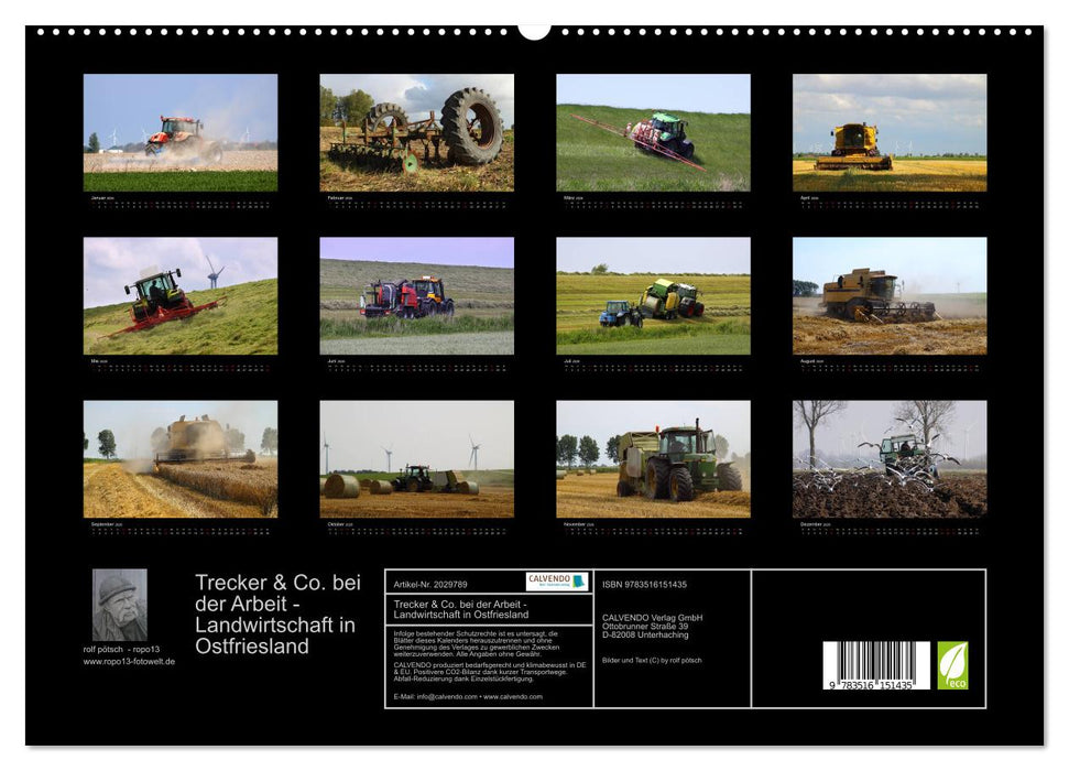 Trecker & Co. bei der Arbeit - Landwirtschaft in Ostfriesland (CALVENDO Premium Wandkalender 2026)