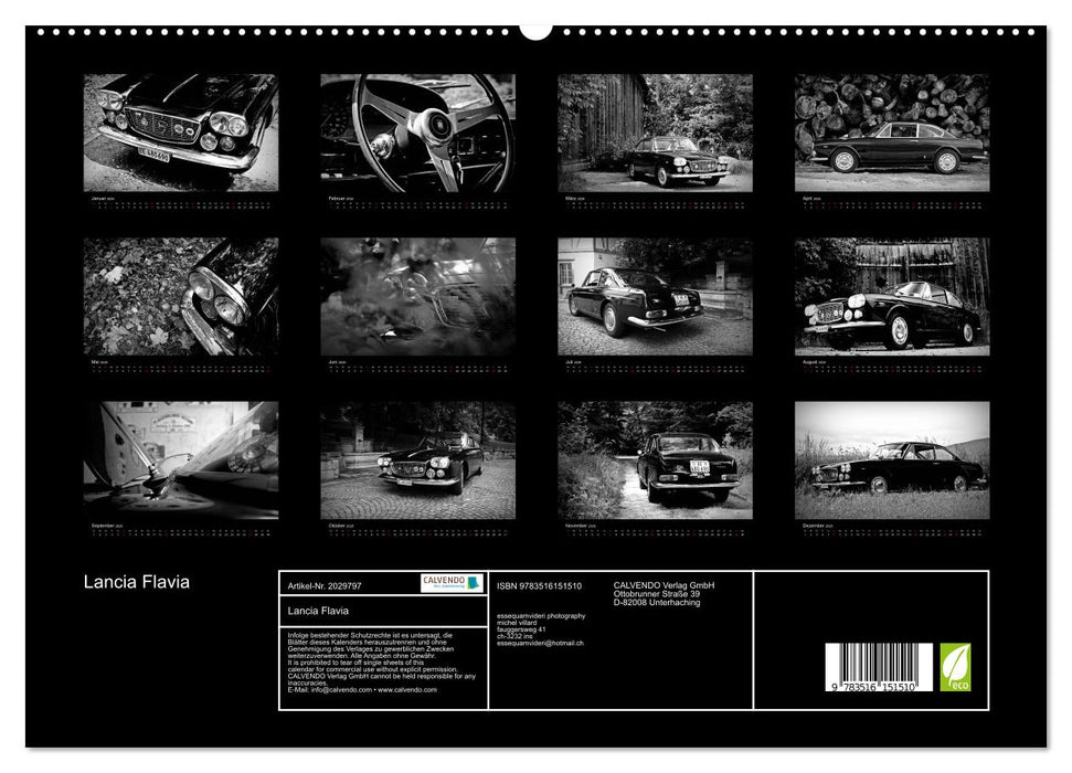 Lancia Flavia (CALVENDO Premium Wandkalender 2026)