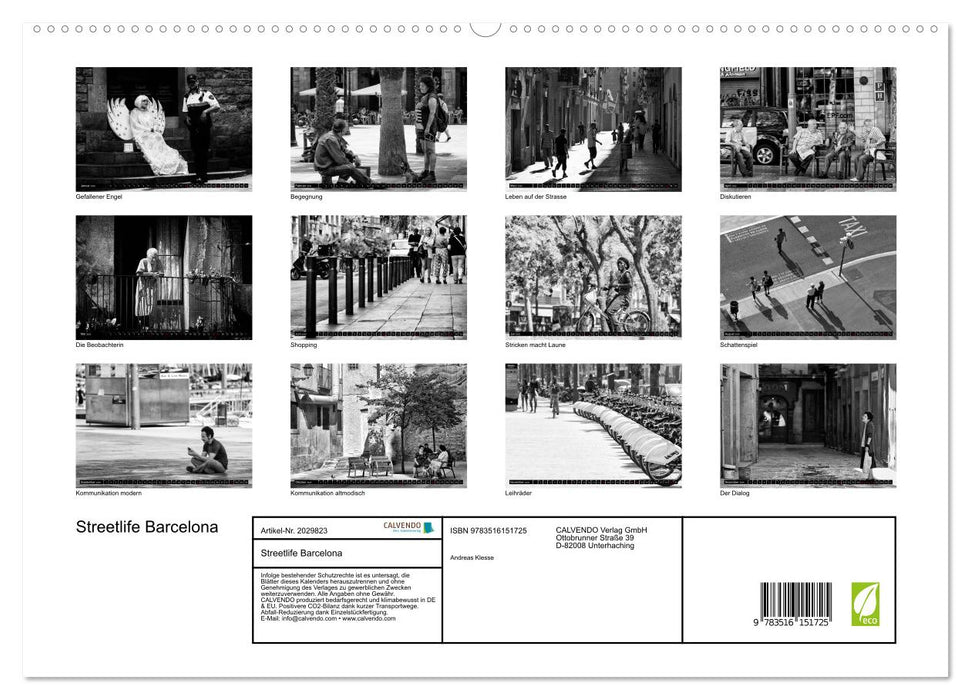 Streetlife Barcelona (CALVENDO Premium Wandkalender 2026)
