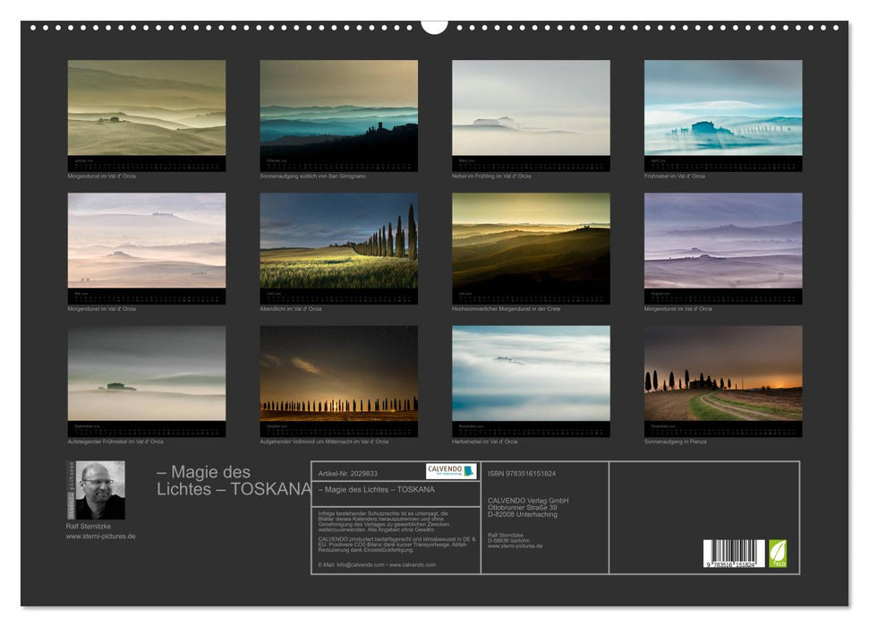 – Magie des Lichtes – TOSKANA (CALVENDO Wandkalender 2026)