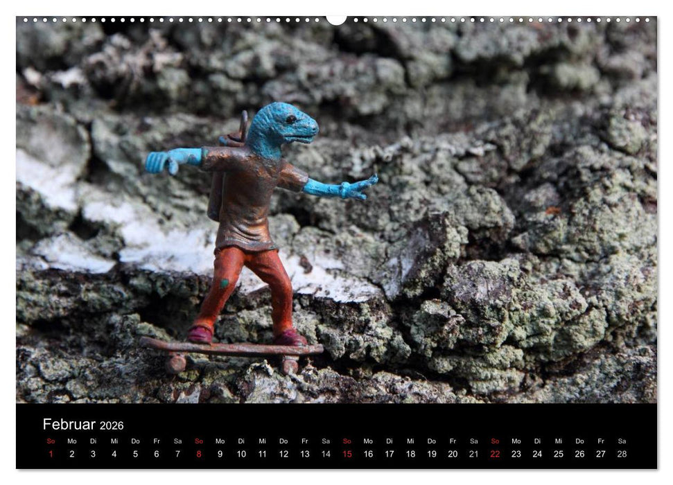 Micro Dino Skaters 2026 (CALVENDO Wandkalender 2026)
