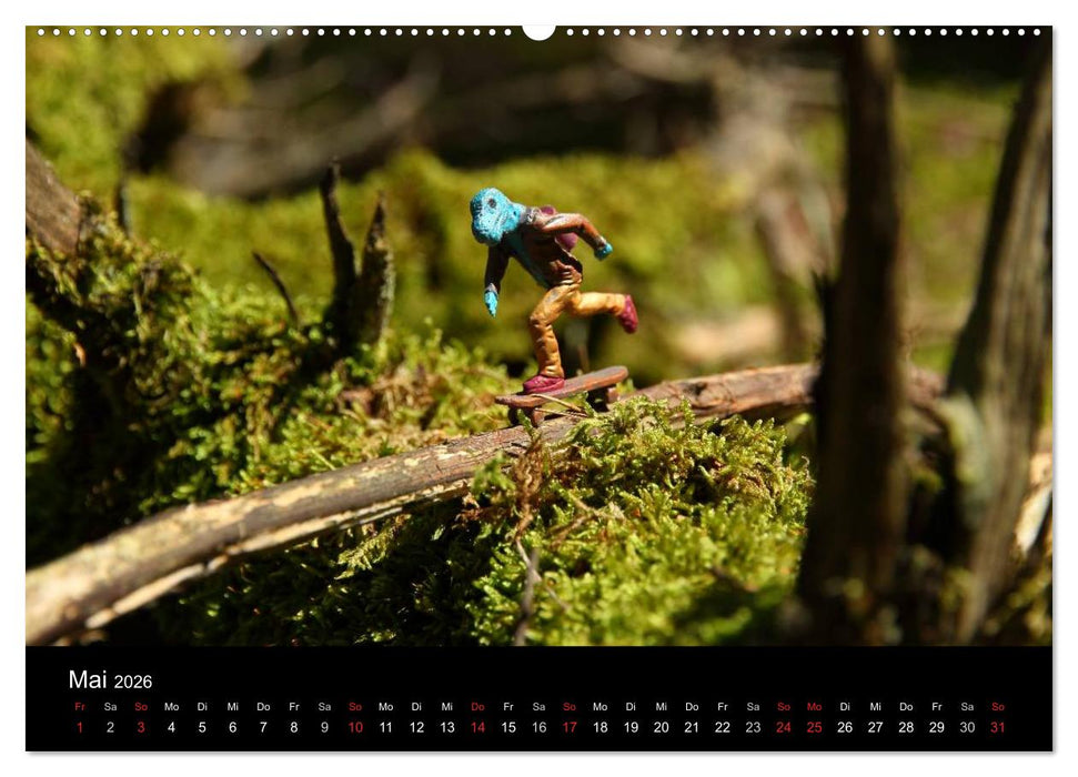 Micro Dino Skaters 2026 (CALVENDO Wandkalender 2026)