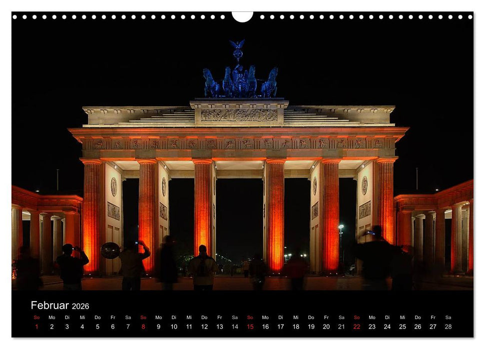 Berlin bei Nacht (CALVENDO Wandkalender 2026)