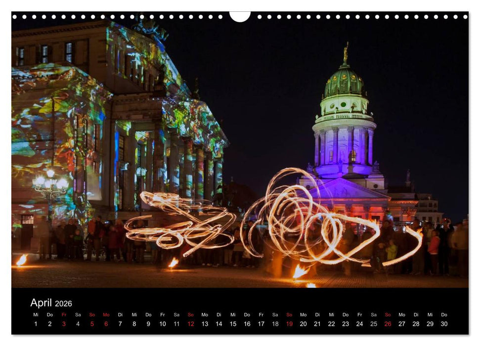 Berlin bei Nacht (CALVENDO Wandkalender 2026)