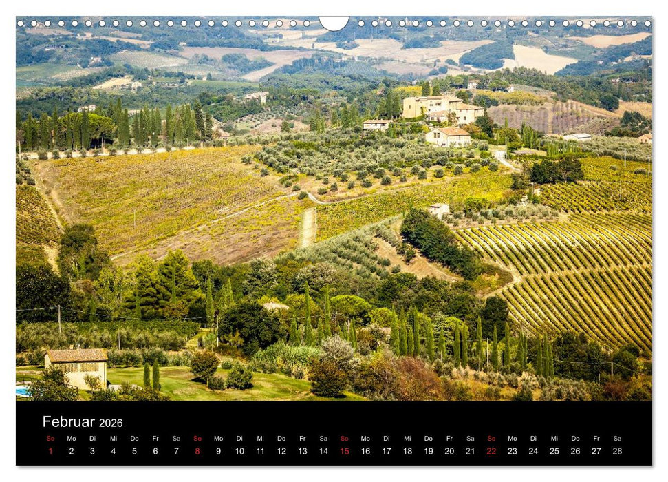 Toskana Landschaften (CALVENDO Wandkalender 2026)