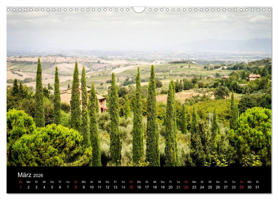 Toskana Landschaften (CALVENDO Wandkalender 2026)
