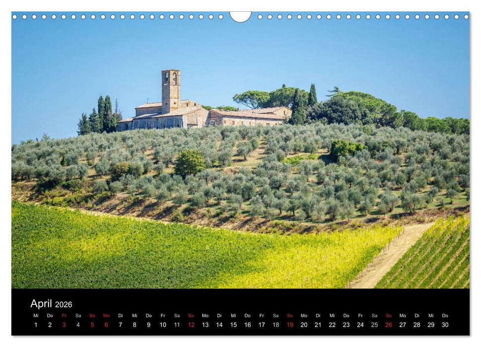 Toskana Landschaften (CALVENDO Wandkalender 2026)