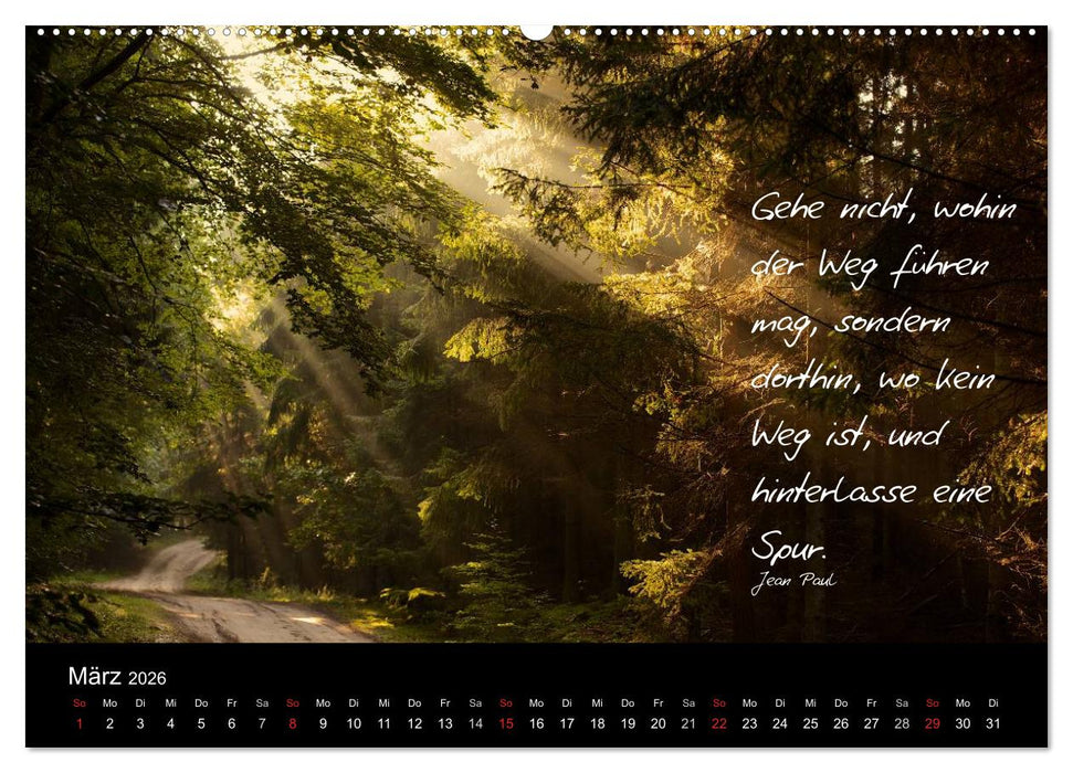 Poetische Wege (CALVENDO Premium Wandkalender 2026)