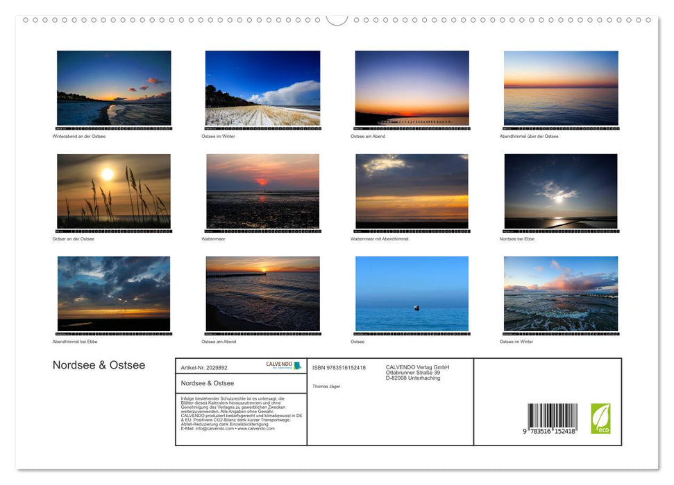 Nordsee & Ostsee (CALVENDO Premium Wandkalender 2026)