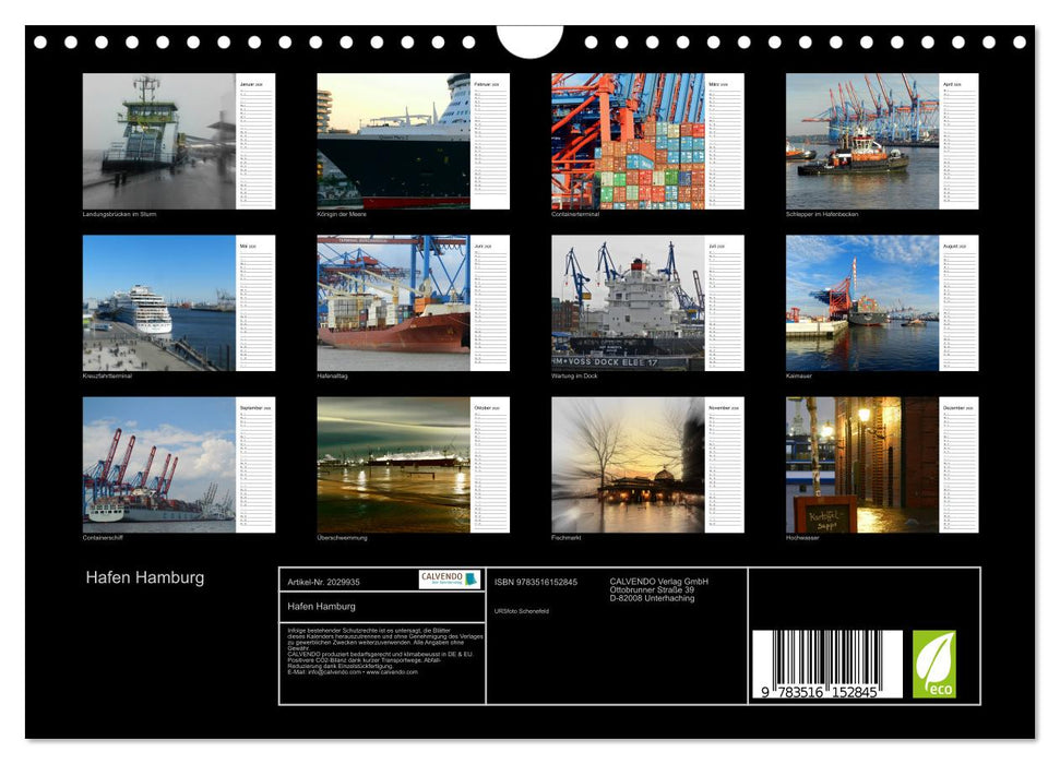 Hafen Hamburg (CALVENDO Wandkalender 2026)