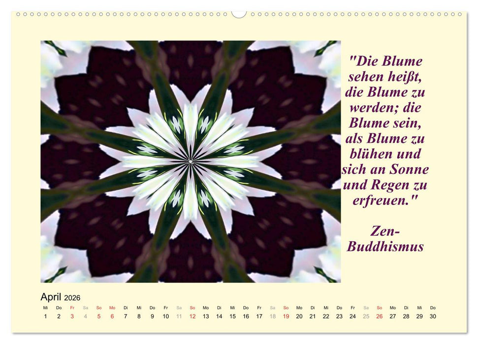 Meditation - Asiatische Weisheiten (CALVENDO Wandkalender 2026)