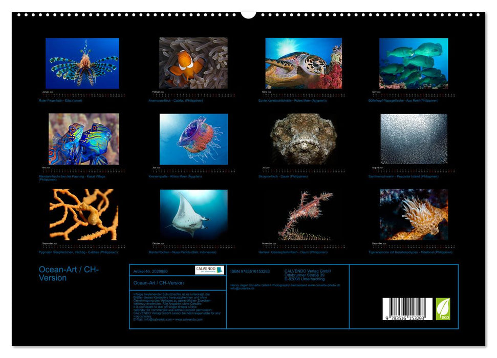Ocean-Art / CH-Version (CALVENDO Premium Wandkalender 2026)