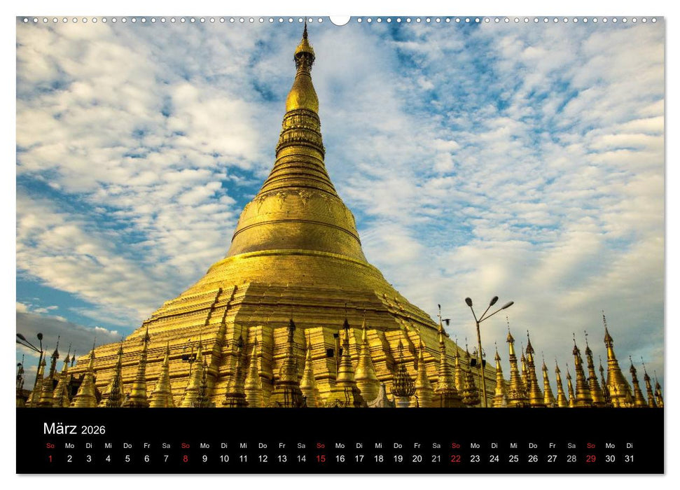 Myanmar 2026 (CALVENDO Wandkalender 2026)