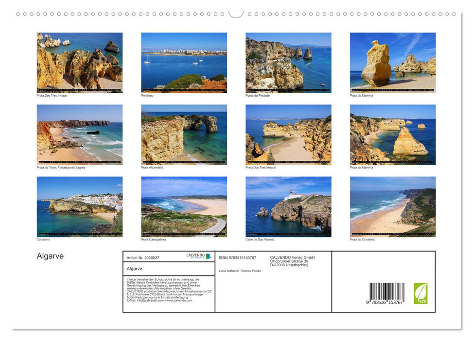 Algarve (CALVENDO Premium Wandkalender 2026)