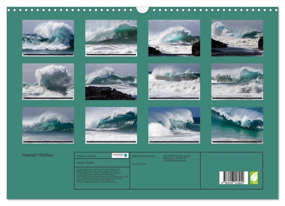 Hawai'i Wellen (CALVENDO Wandkalender 2026)