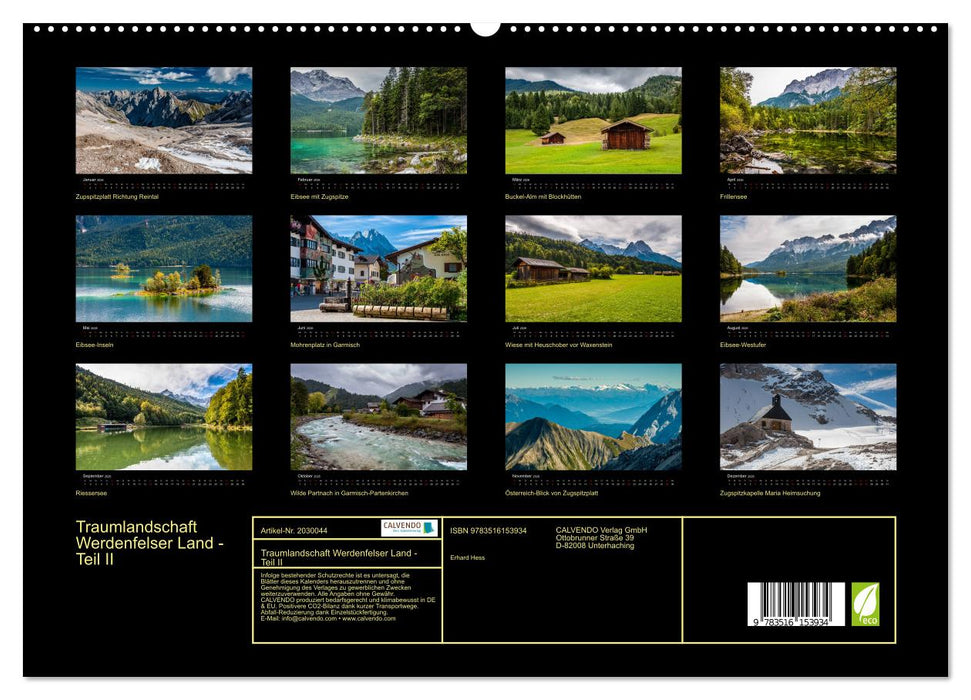 Traumlandschaft Werdenfelser Land - Teil II (CALVENDO Premium Wandkalender 2026)