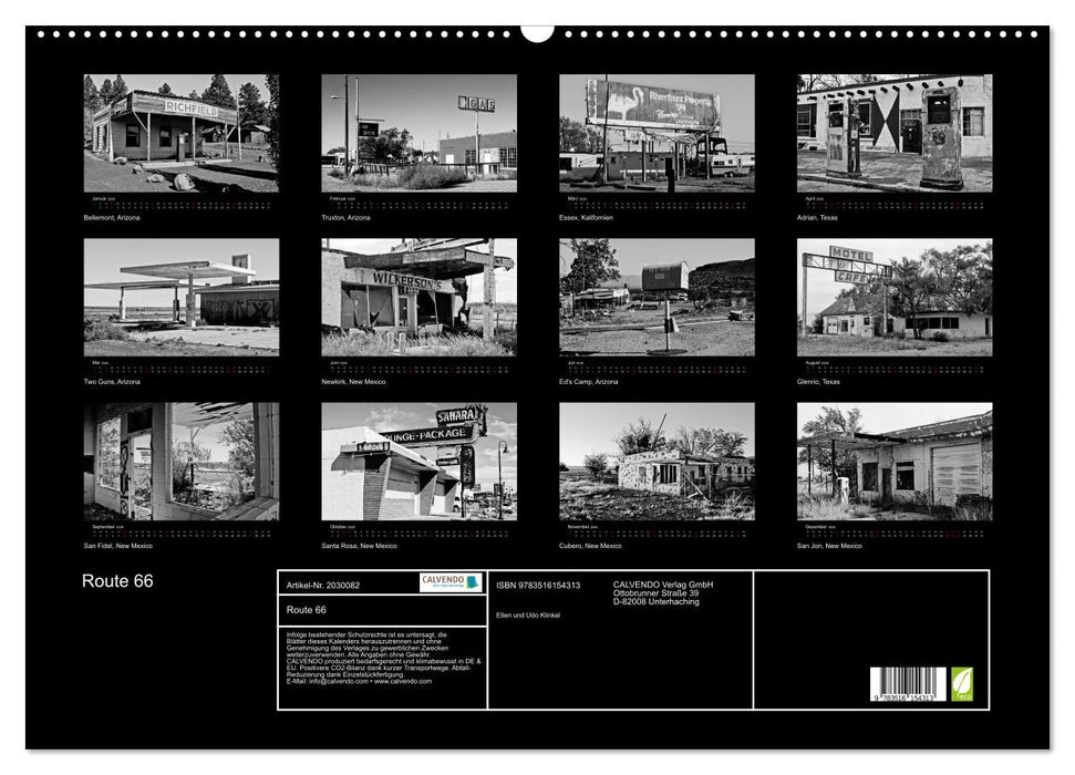Route 66 (CALVENDO Wandkalender 2026)