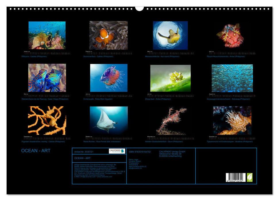 OCEAN - ART (CALVENDO Wandkalender 2026)