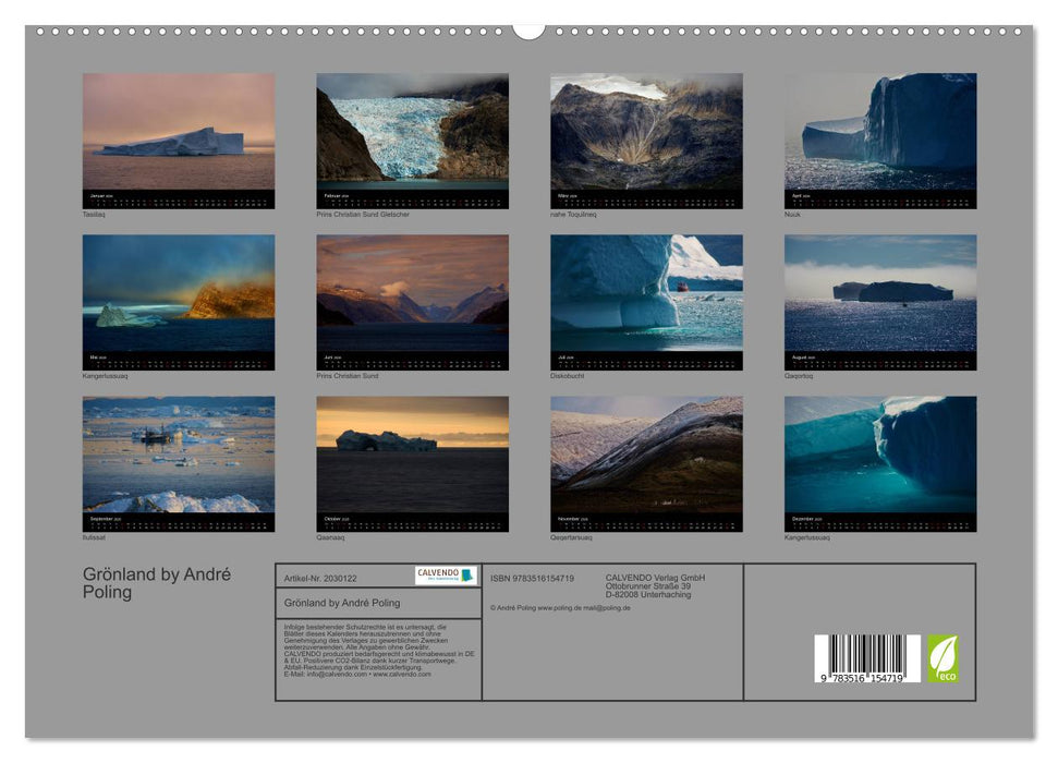 Grönland by André Poling (CALVENDO Premium Wandkalender 2026)