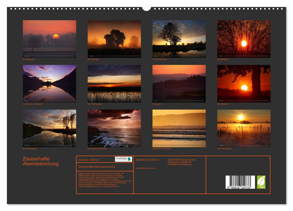 Zauberhafte Abendstimmung (CALVENDO Premium Wandkalender 2026)