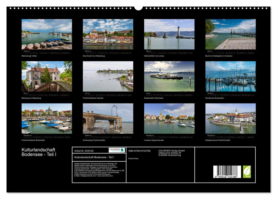 Kulturlandschaft Bodensee - Teil I (CALVENDO Premium Wandkalender 2026)