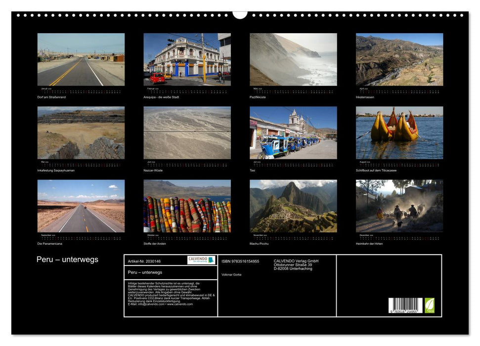 Peru – unterwegs (CALVENDO Wandkalender 2026)