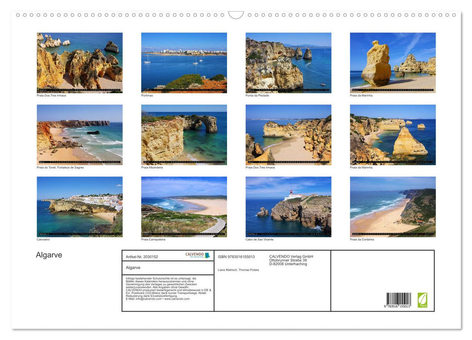 Algarve (CALVENDO Wandkalender 2026)