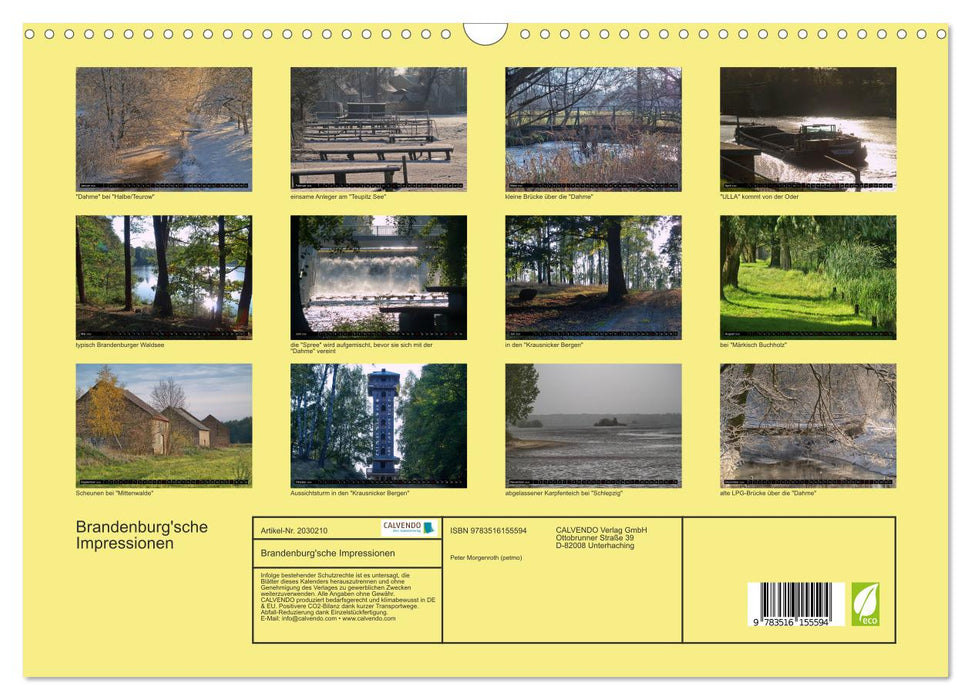 Brandenburg'sche Impressionen (CALVENDO Wandkalender 2026)
