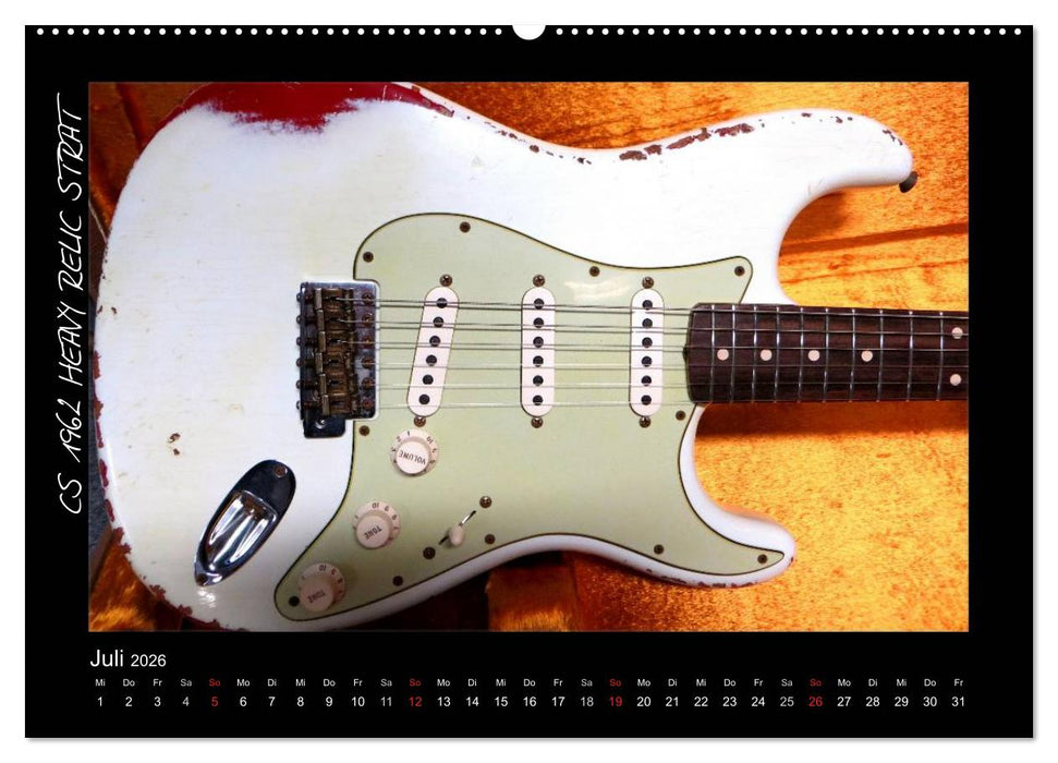 ROCKGITARREN in Szene gesetzt (CALVENDO Premium Wandkalender 2026)