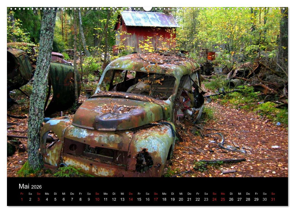 Schrottautos im Kyrkö Mosse (CALVENDO Wandkalender 2026)