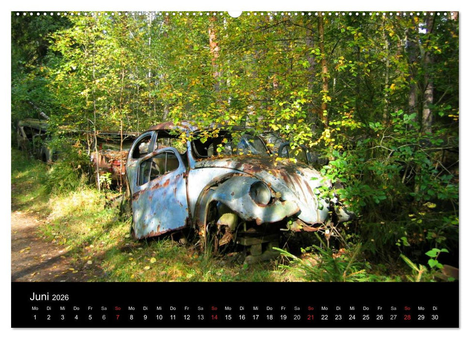 Schrottautos im Kyrkö Mosse (CALVENDO Wandkalender 2026)