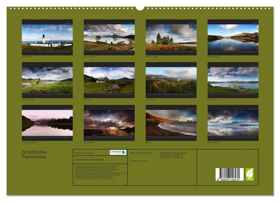 Schottische Panoramas (CALVENDO Premium Wandkalender 2026)