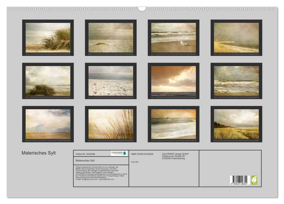 Malerisches Sylt (CALVENDO Wandkalender 2026)