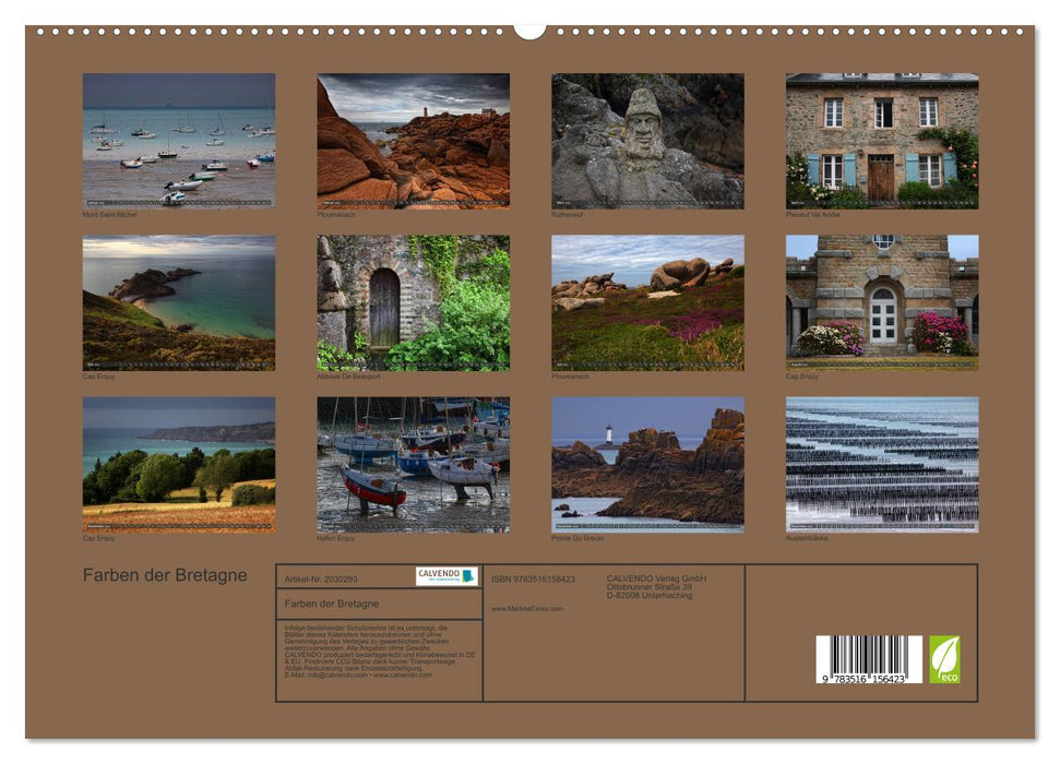 Farben der Bretagne (CALVENDO Premium Wandkalender 2026)